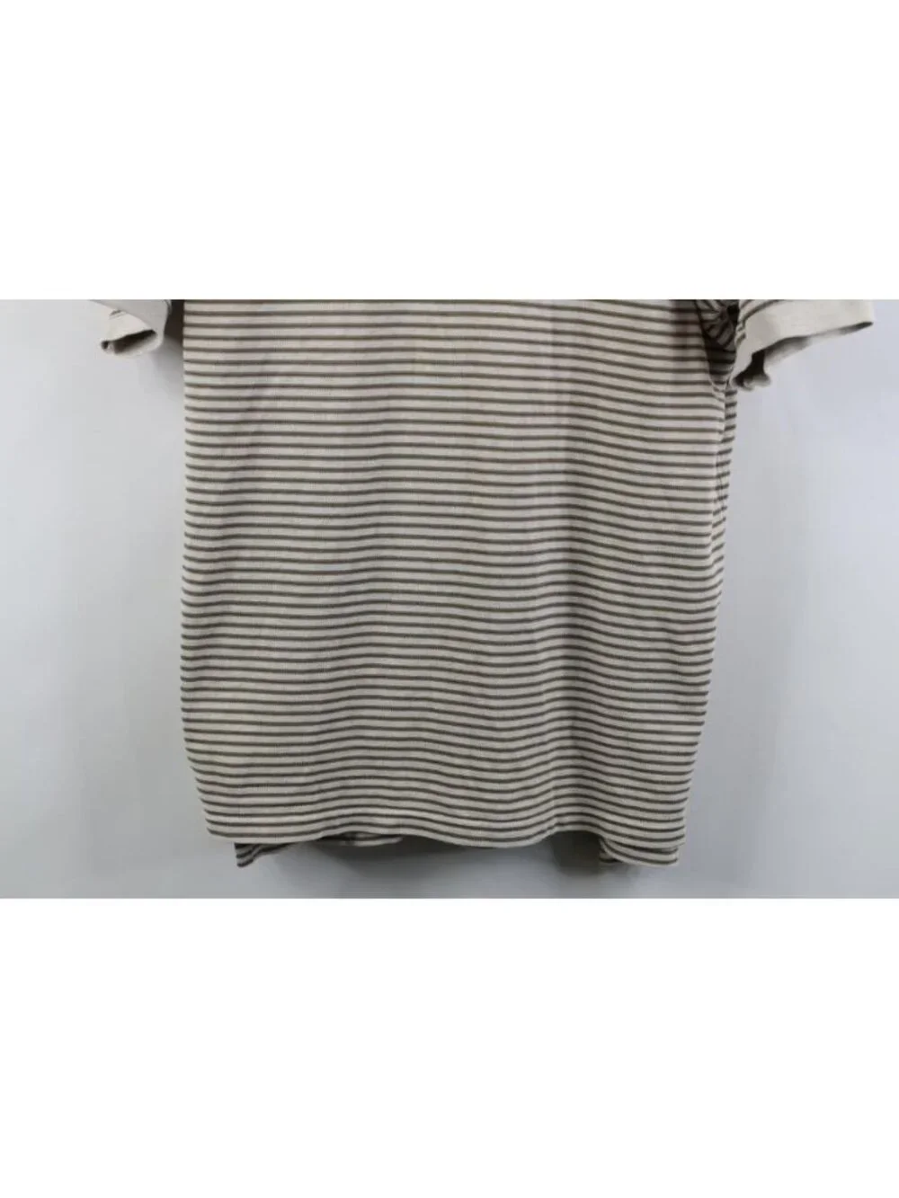 Vintage 90s Ralph Lauren Mens Large Distressed Striped Knit Golf Polo Shirt
